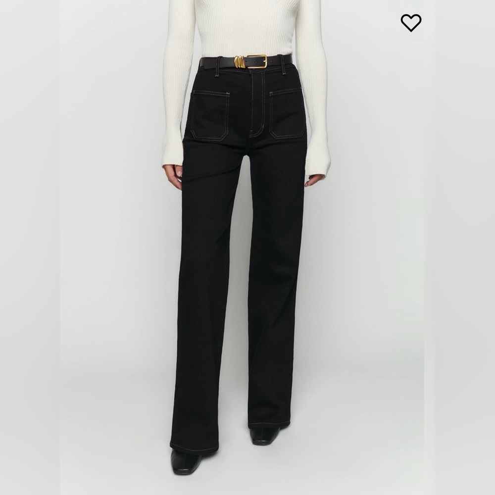 Reformation Alyssa High Rise Wide Leg Long Jeans